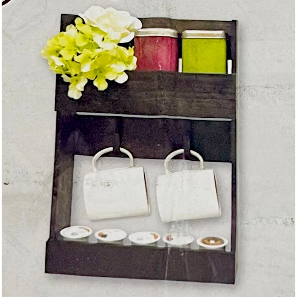 Multi Functional Storage‎ Rack includes:2 Hooks & 2 Shelves Size: 12" x 17" x 4"